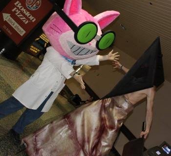 Professor Genki and Pyramid Head Meet